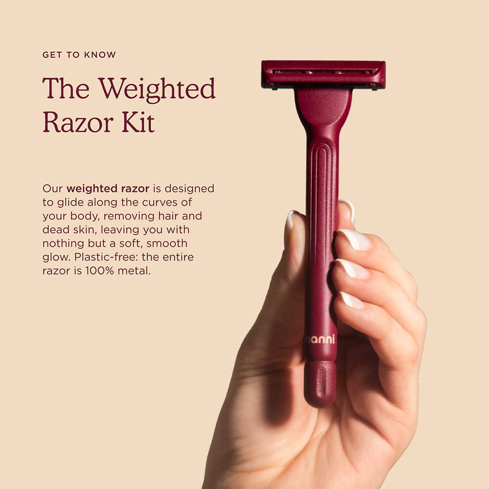 dermaplaning razor | the weighted razor | hanni