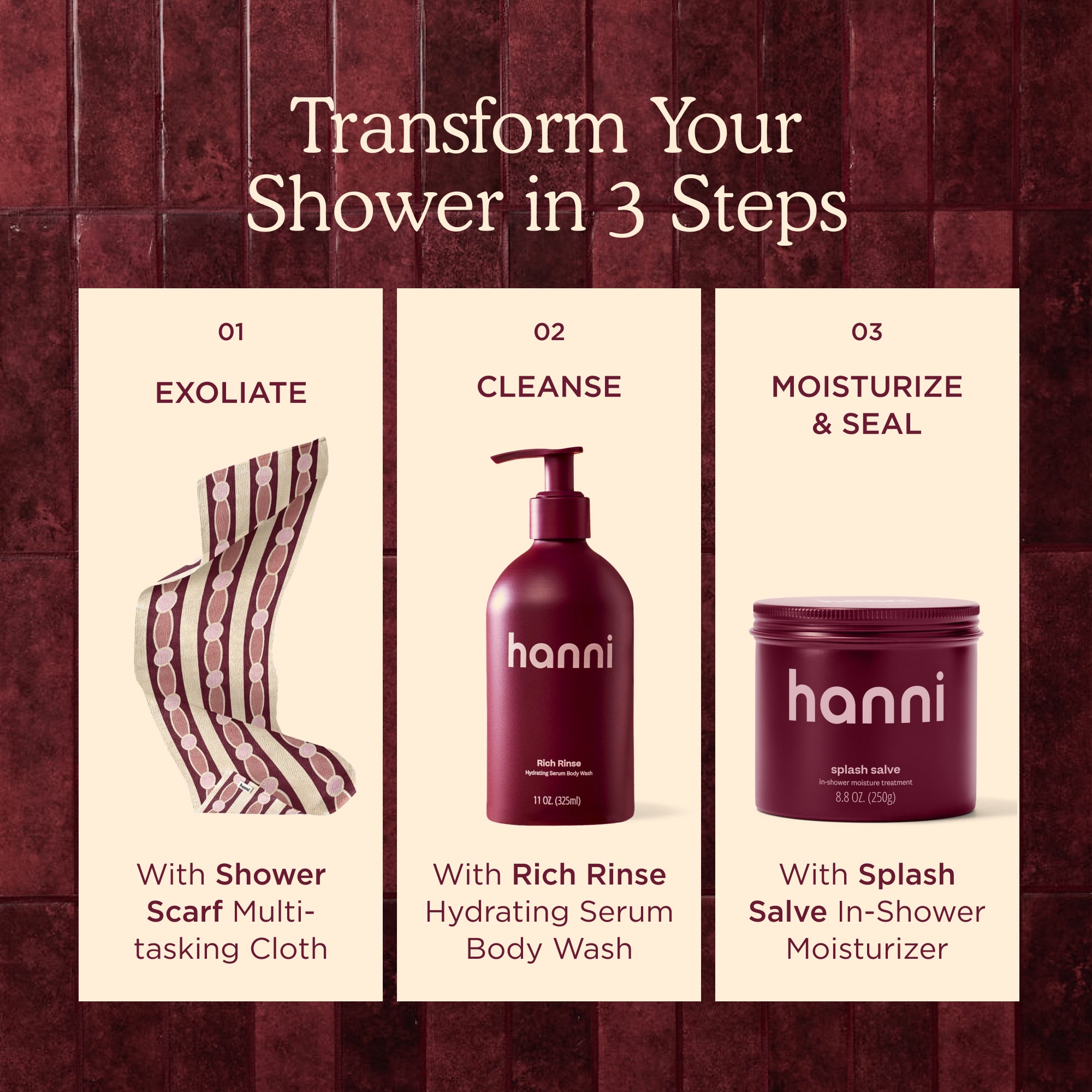 Shower Scarf Italian Tile
