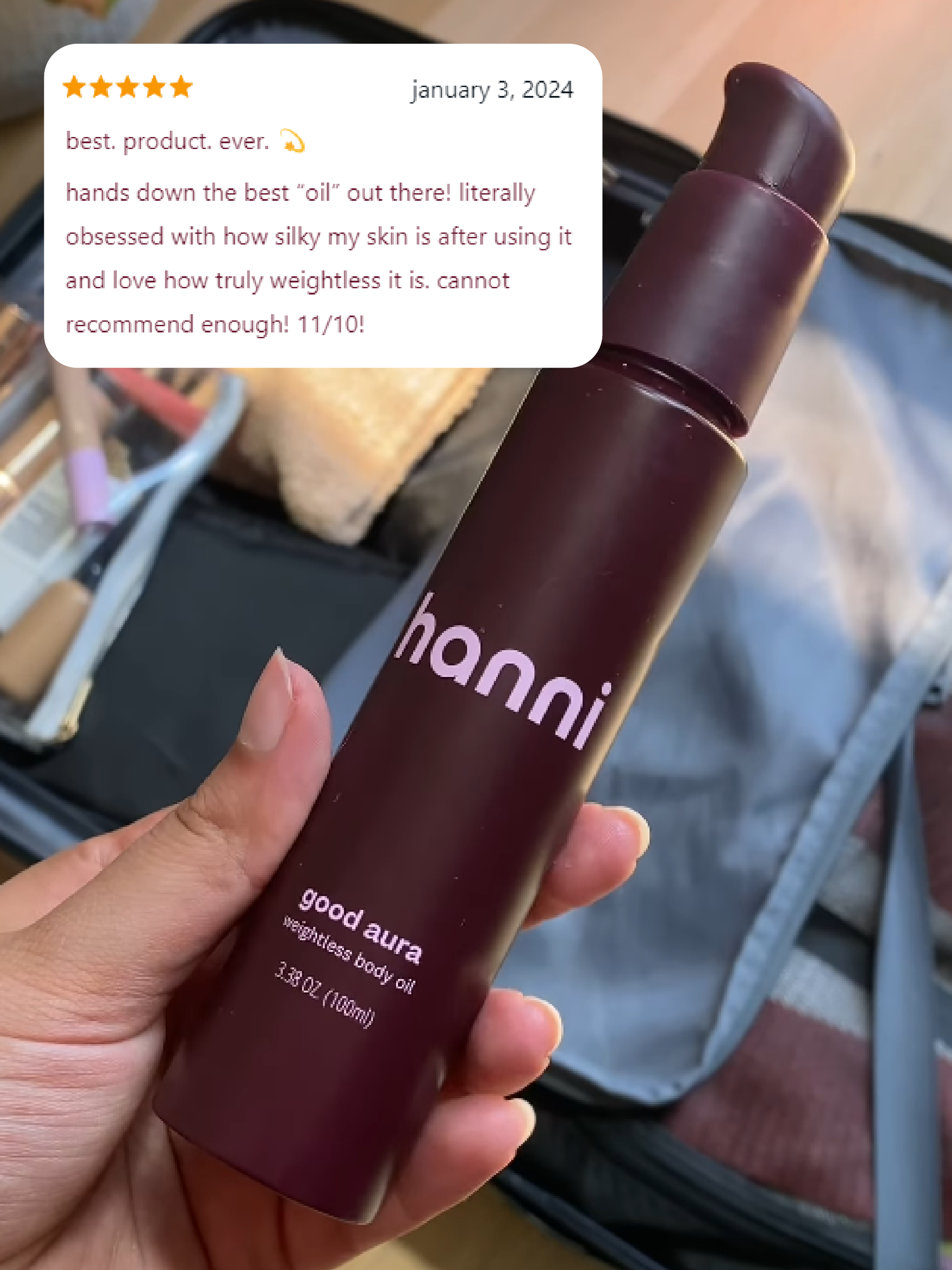 good aura - body oil – hanni | lazy bodycare for real people